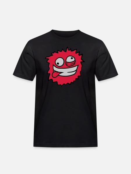 Hairy monster face - Men's Workwear T-Shirt - black