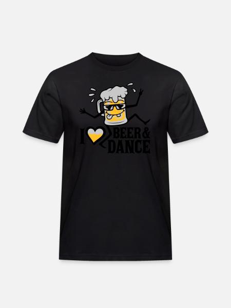 Love Beer and Dance - Men's Workwear T-Shirt - black