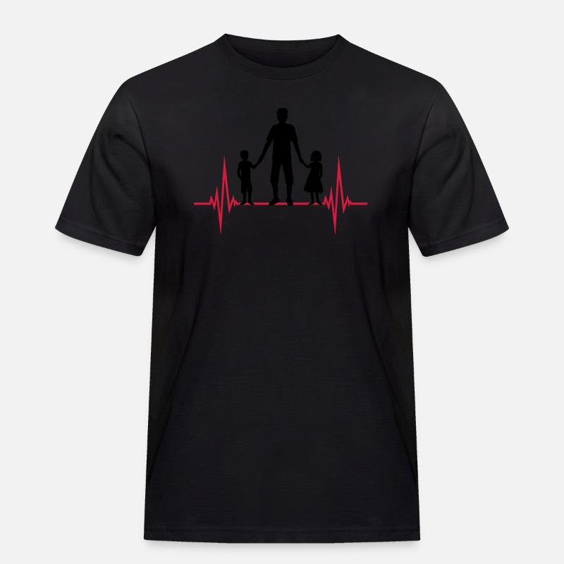 Frequenz 2 Kinder Papa - Männer Workwear T-Shirt - Schwarz