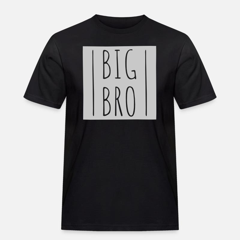 Großer Bruder Schild Logo - Männer Workwear T-Shirt - Schwarz