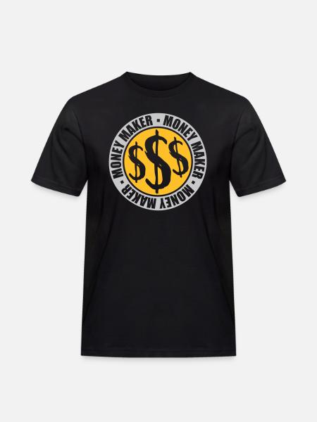 Round Logo Money Maker - Men's Workwear T-Shirt - black