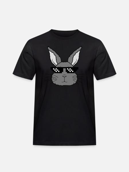 Hase deal with it - Men's Workwear T-Shirt - black
