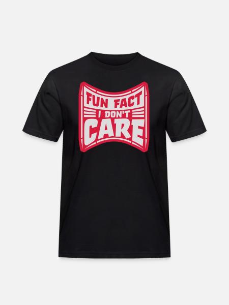 I don't care fact - Men's Workwear T-Shirt - black