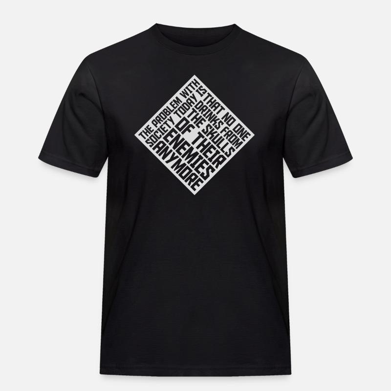 drinks from enemies skulls - Men's Workwear T-Shirt - black
