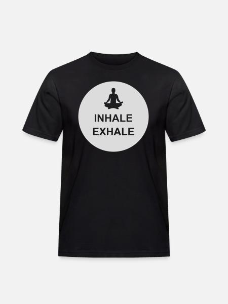 Inspirez expirez Yoga citation - T-shirt Workwear homme - noir