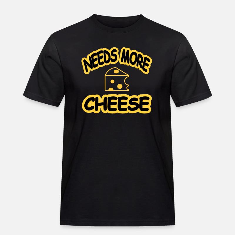 Käse - Männer Workwear T-Shirt - Schwarz