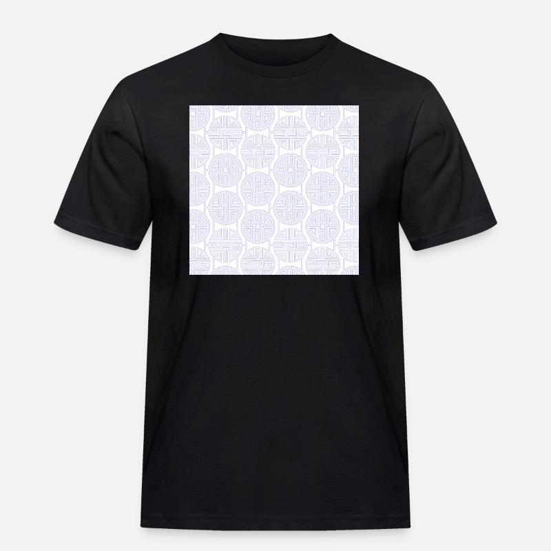 Chinesisches Muster - Männer Workwear T-Shirt - Schwarz