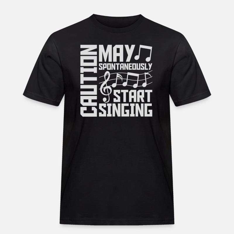 may spontaneously start singing - Men's Workwear T-Shirt - black