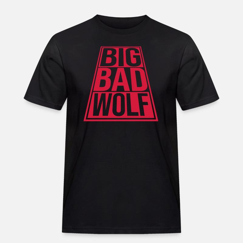 big bad wolf Zitat - Männer Workwear T-Shirt - Schwarz