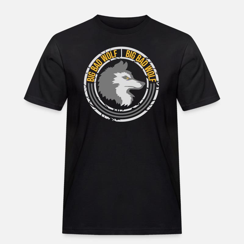 big bad wolf Zitat - Männer Workwear T-Shirt - Schwarz