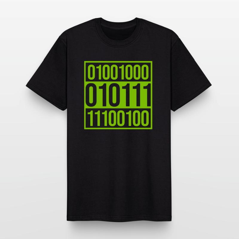 Binär Code Programm Sprache Männer Workwear T-Shirt