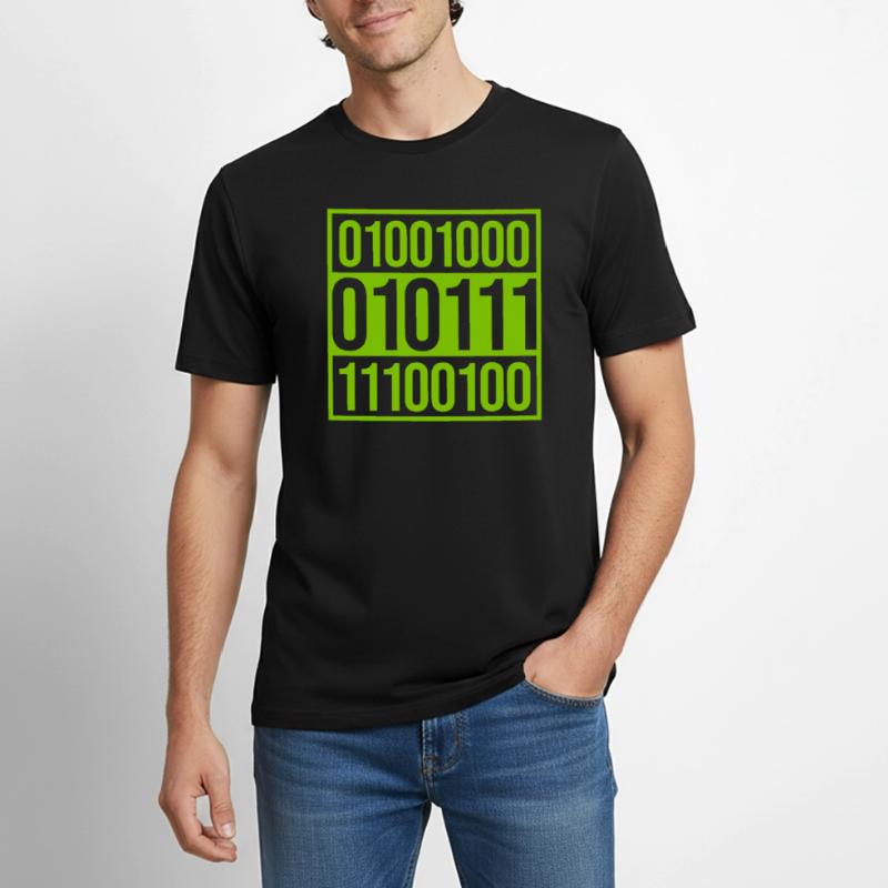 Binary Code Program Language Men's Workwear T-Shirt
