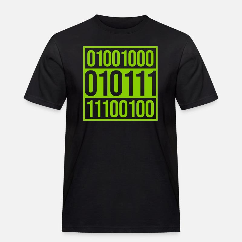 Binary Code Program Language - Men's Workwear T-Shirt - black