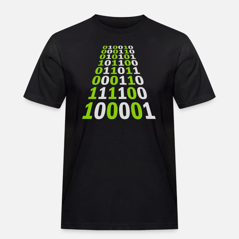 Binary Code Program Language - Men's Workwear T-Shirt - black