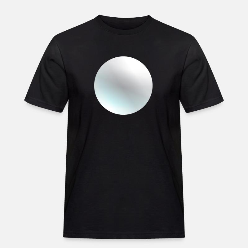 Der Planet Pluto - Männer Workwear T-Shirt - Schwarz