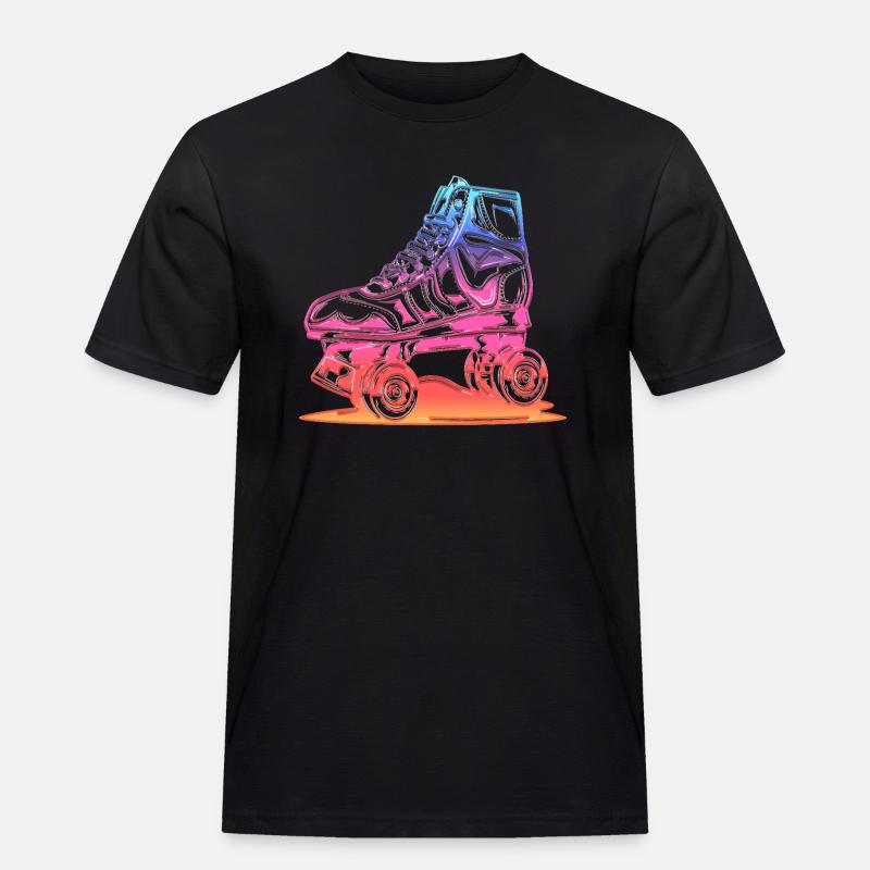 Rollerblades Rollerblade Skates Rollschuhe Retro - Männer Workwear T-Shirt - Schwarz