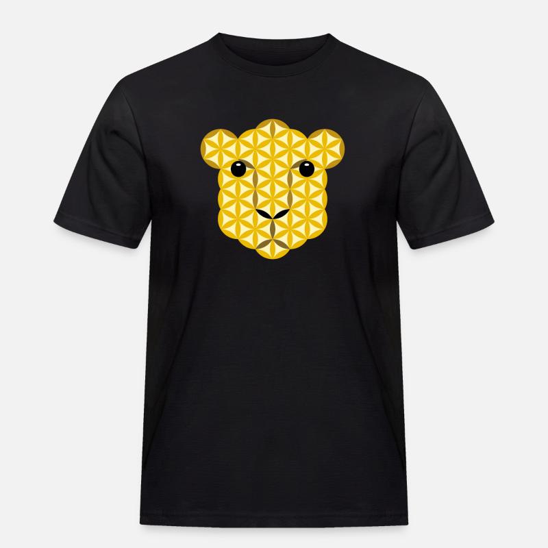 Leopard des Lebens - EB02 - Männer Workwear T-Shirt - Schwarz