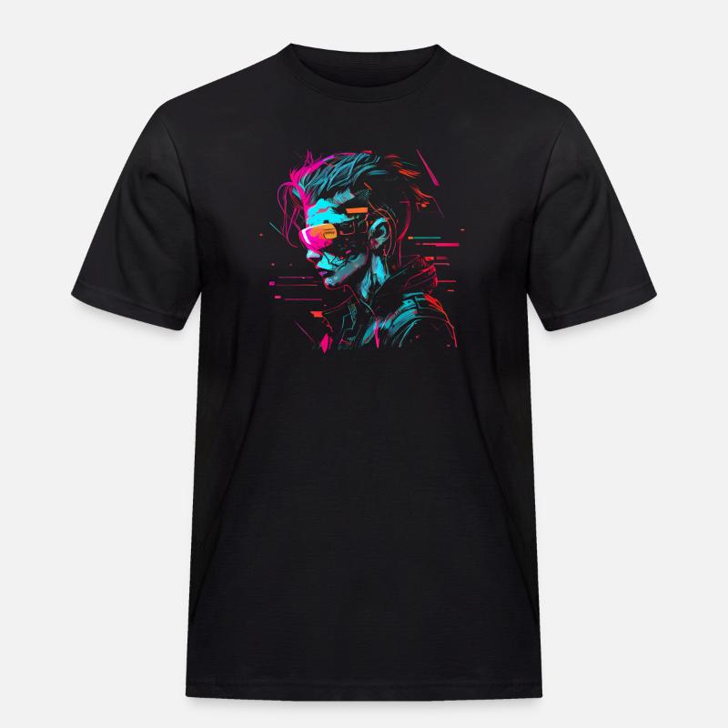 Internet Hacker - Männer Workwear T-Shirt - Schwarz