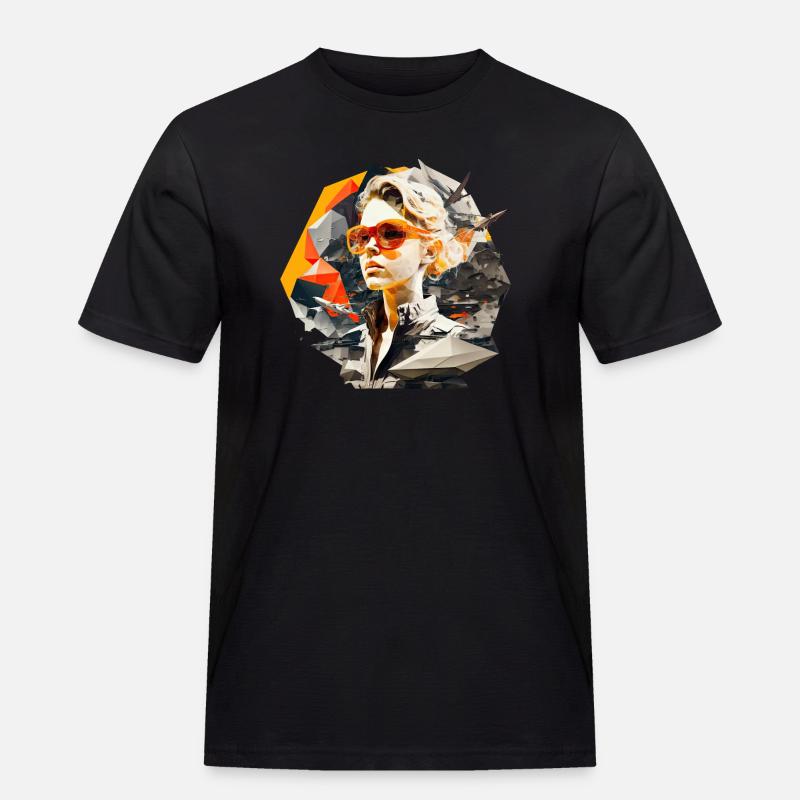 Retro Flash No35 - Männer Workwear T-Shirt - Schwarz