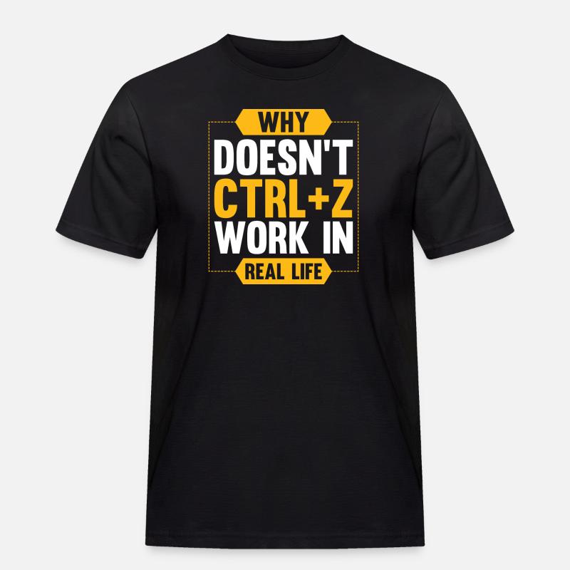 Geschenkprogrammierer PC STRG Z Computer - Männer Workwear T-Shirt - Schwarz