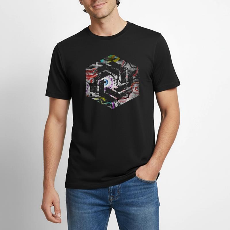 Codage géométrique du programmeur de programmation hexagonale T-shirt Workwear homme