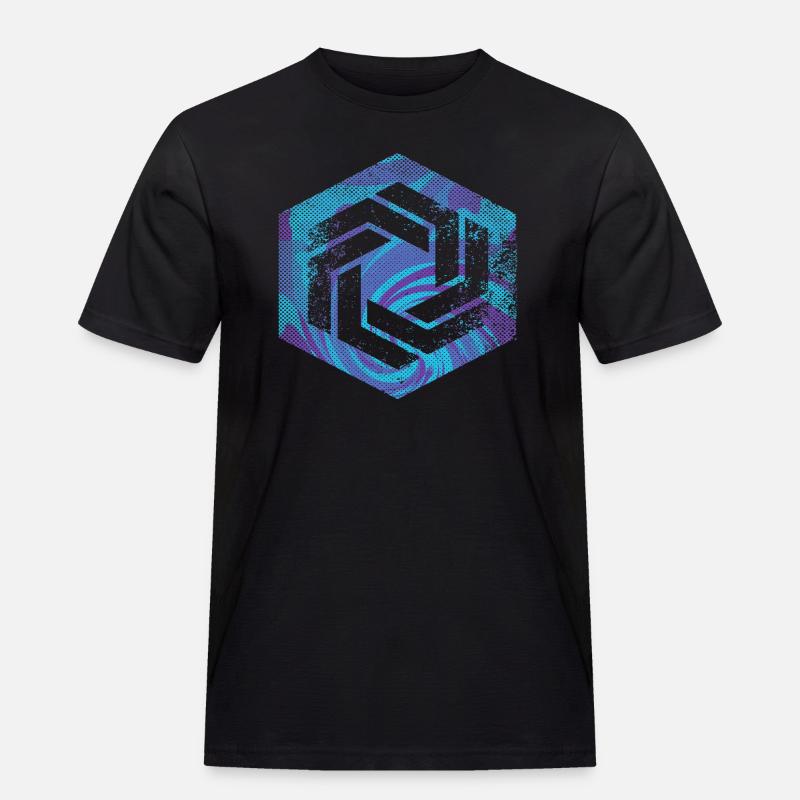 Hexagon-Programmierung Programmierer Codierung geometrisch - Männer Workwear T-Shirt - Schwarz