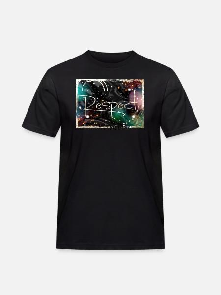 Respect Abstract Schrift - Männer Workwear T-Shirt - Schwarz