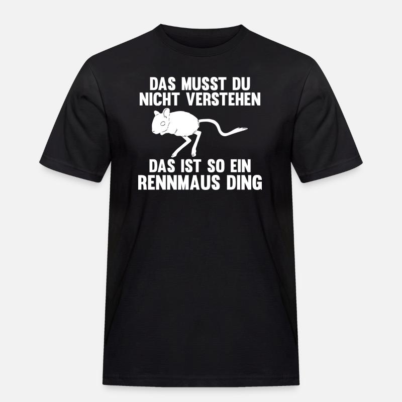 Maus Mäuse Rennmaus - Männer Workwear T-Shirt - Schwarz