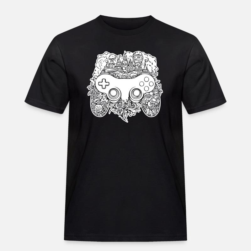 Controller Gaming Videospiele Gamepad - Männer Workwear T-Shirt - Schwarz