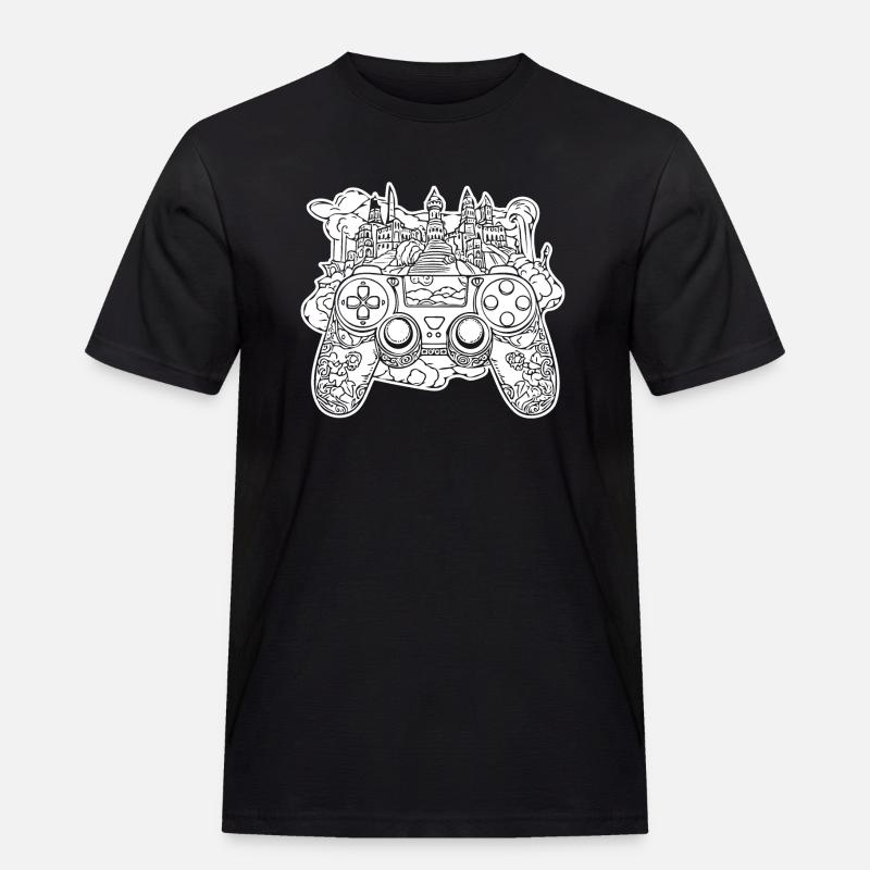 Controller Gaming Videospiele Gamepad - Männer Workwear T-Shirt - Schwarz