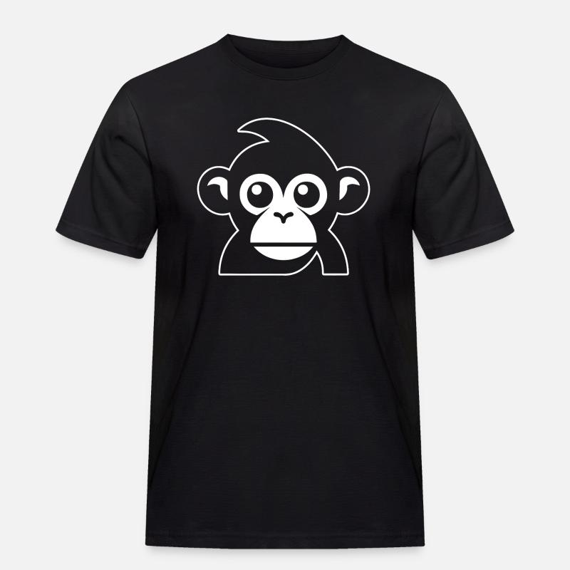 Monkey Monkey Monkey Face Jungle - Men's Workwear T-Shirt - black