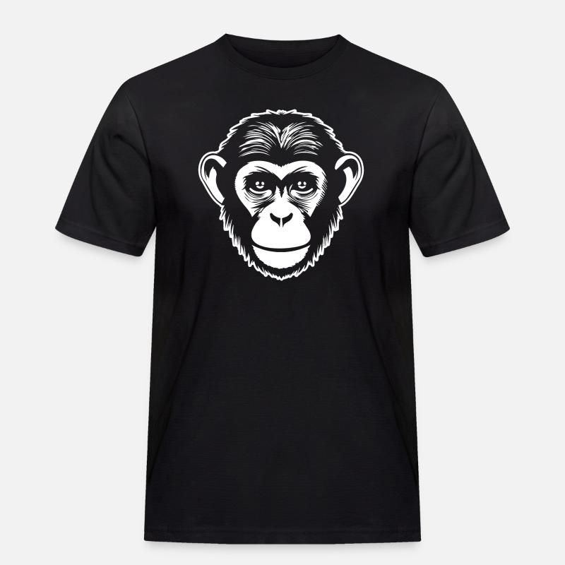Monkey Monkey Monkey Face Jungle - Men's Workwear T-Shirt - black