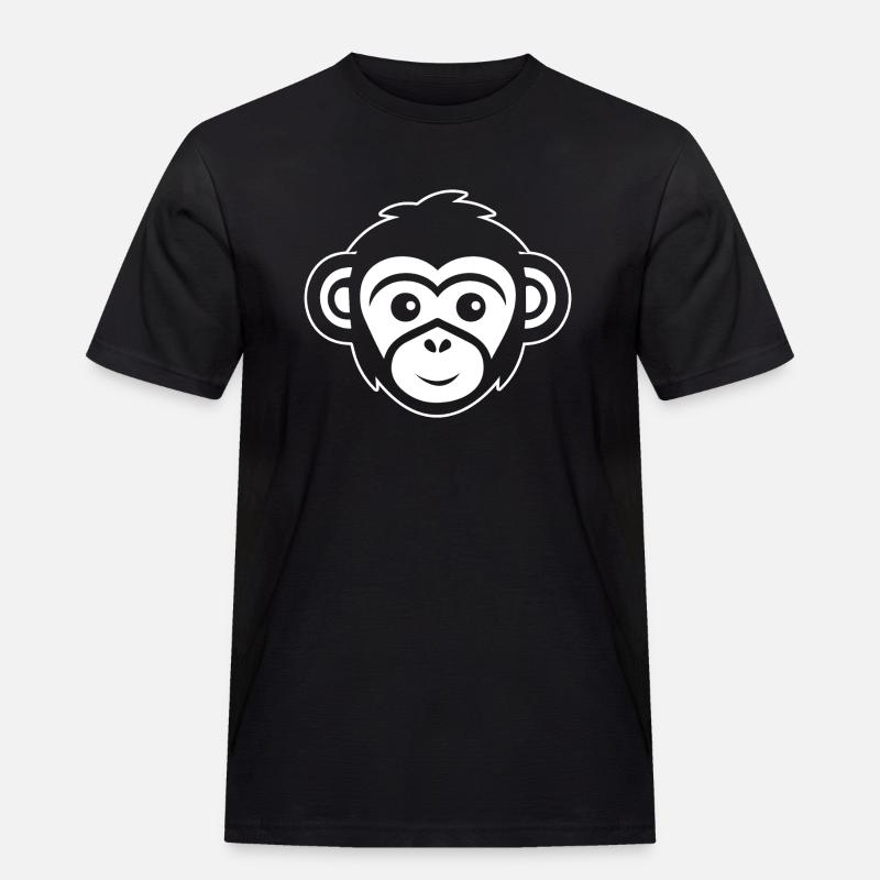Monkey Monkey Monkey Face Jungle - Men's Workwear T-Shirt - black