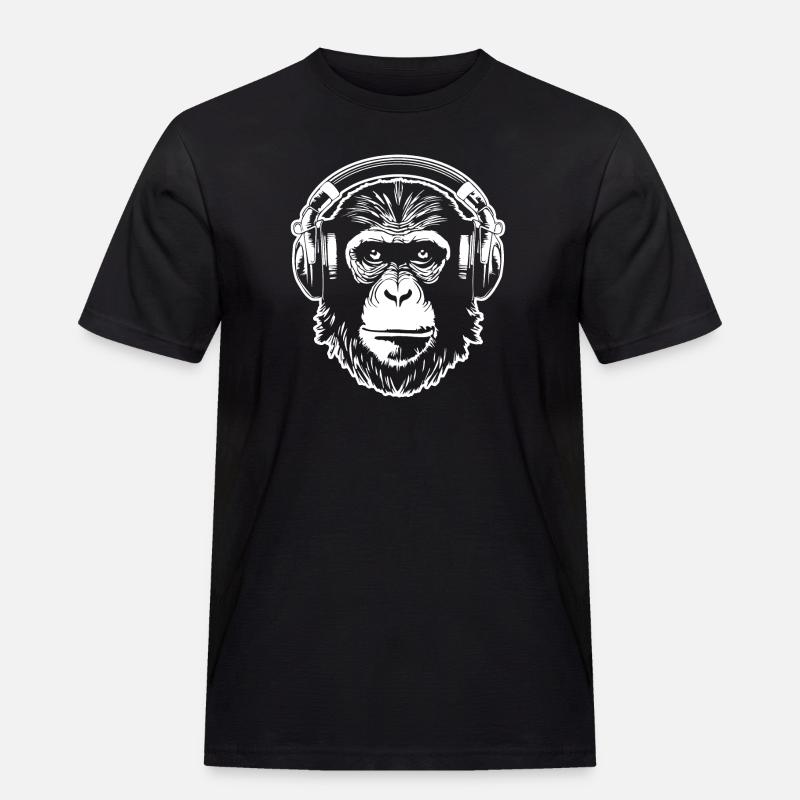 Affe Affen Affengesicht Dschungel - Männer Workwear T-Shirt - Schwarz