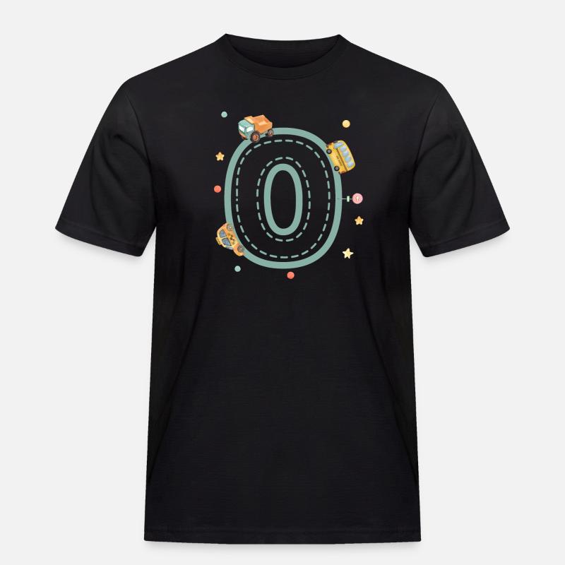 Brief oder Fahrzeug - personalisiertes Kindergeschenk - Männer Workwear T-Shirt - Schwarz