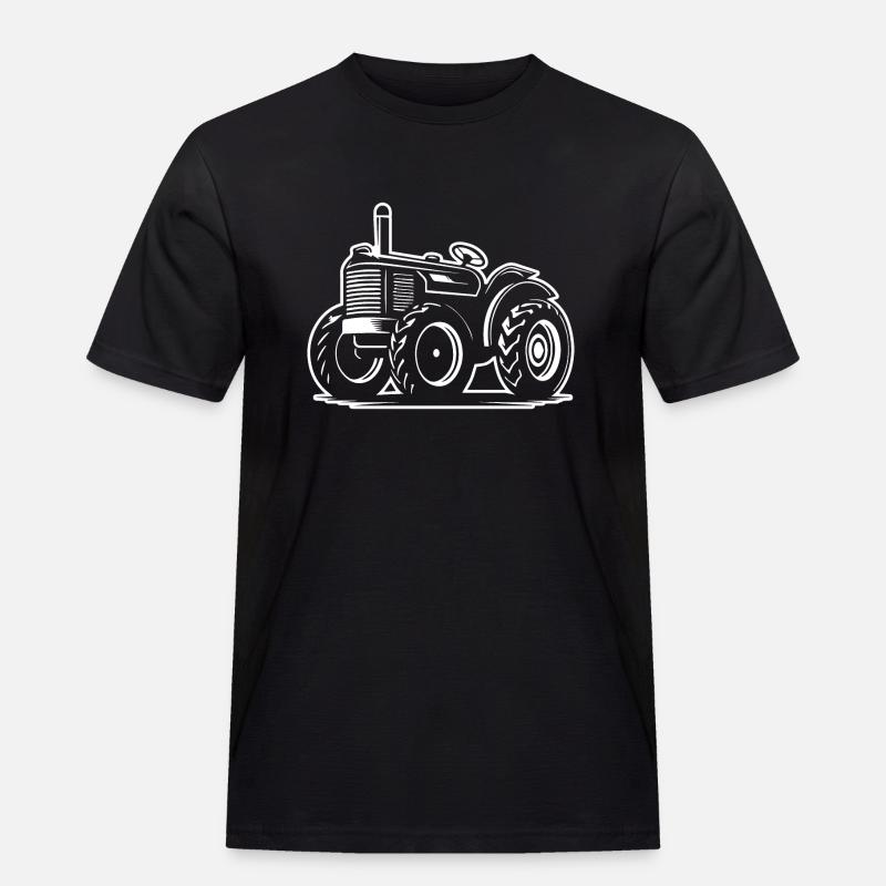 Traktor - Männer Workwear T-Shirt - Schwarz