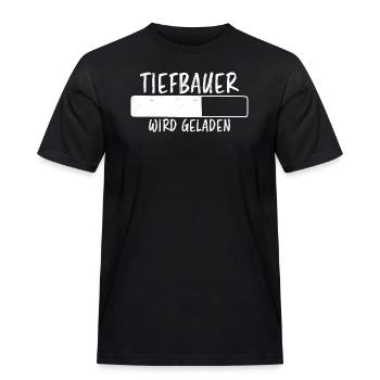 Tiefbauer Spruch Beruf Lustiges Tiefbauer Geschenk - Männer Workwear T-Shirt - Schwarz - Vorne - AI Model Male 178 light (178cm)