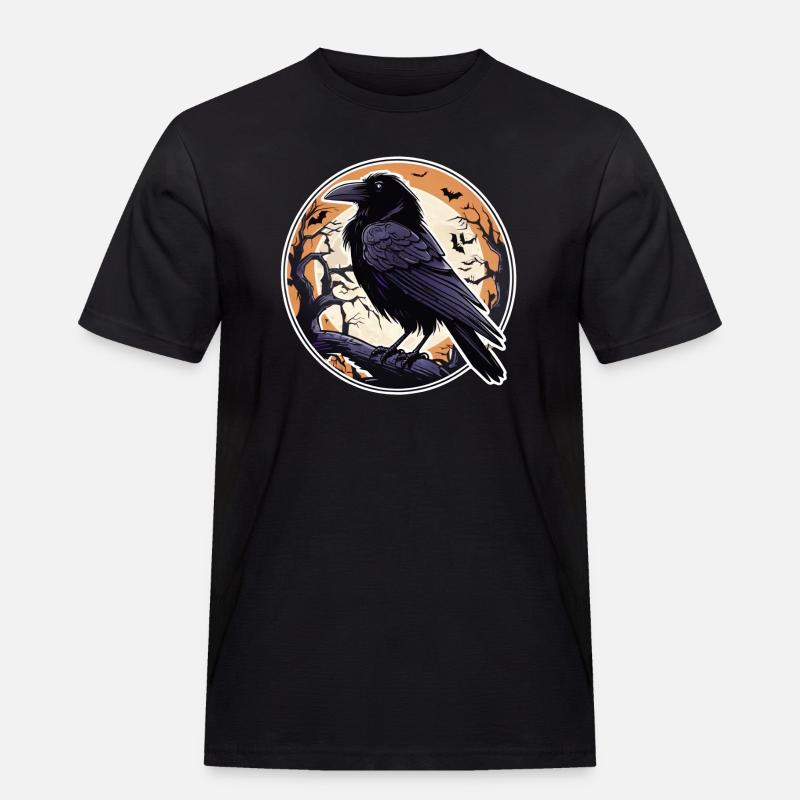 Halloween oder Hard Rock - Raven - Männer Workwear T-Shirt - Schwarz