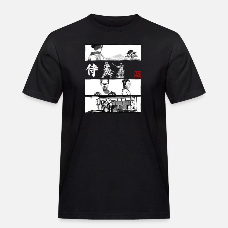 Manga Samurai - Men's Workwear T-Shirt - black