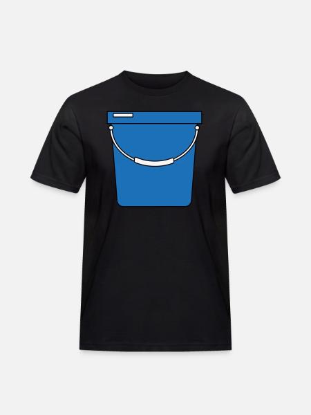Eimer - Männer Workwear T-Shirt - Schwarz