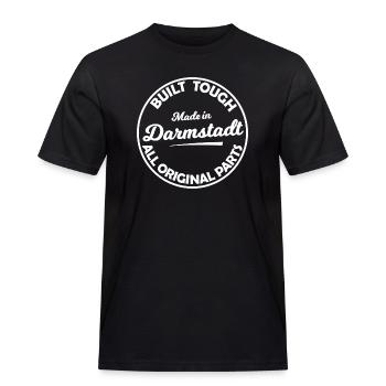 Die Fans aus Darmstadt - Männer Workwear T-Shirt - Schwarz - Vorne - AI Model Male 178 light (178cm)