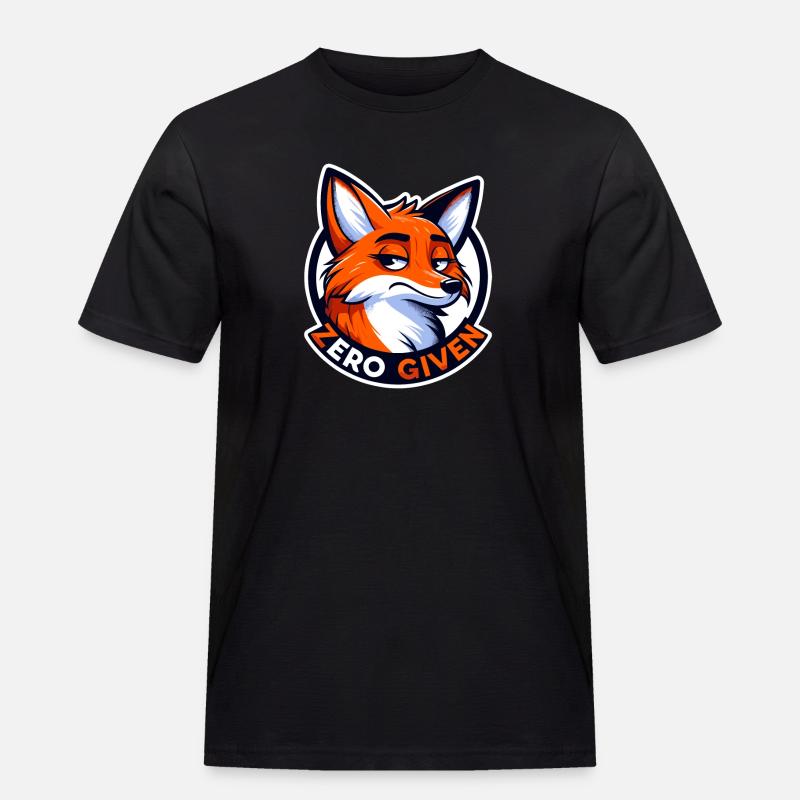Zero Given - Fuchs Illustration - Männer Workwear T-Shirt - Schwarz