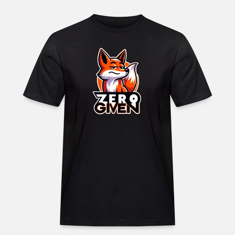 Zero Given - Fuchs Illustration - Männer Workwear T-Shirt - Schwarz