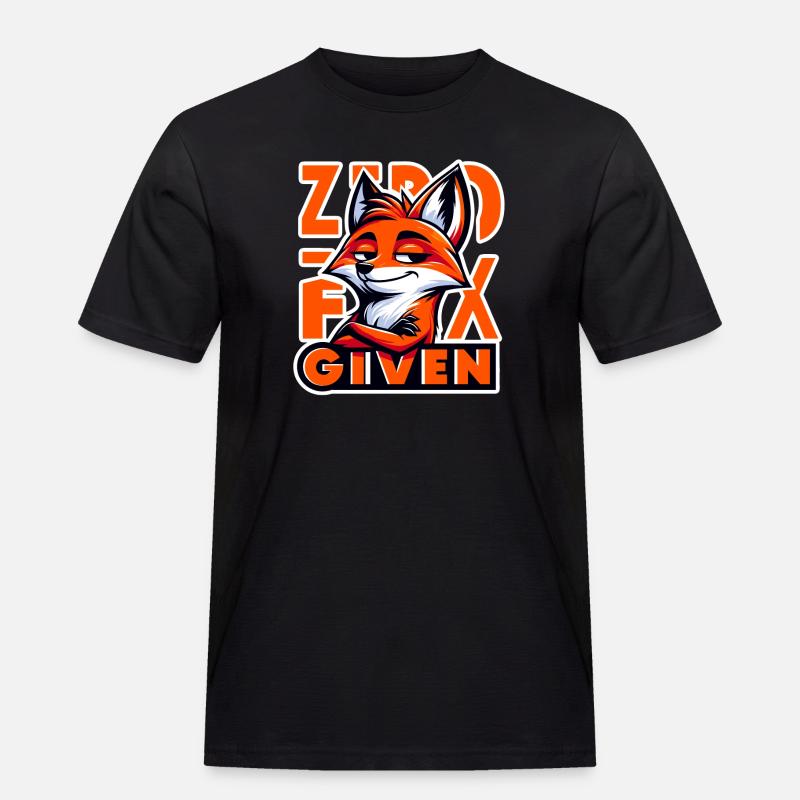 Zero Given - Fuchs Illustration - Männer Workwear T-Shirt - Schwarz