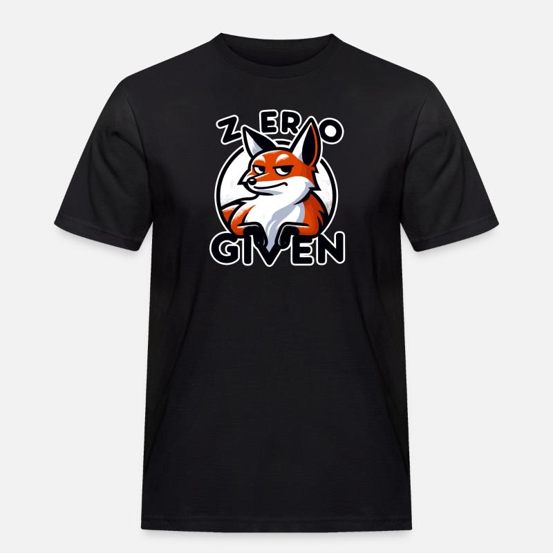 Zero Given - Fuchs Illustration - Männer Workwear T-Shirt - Schwarz