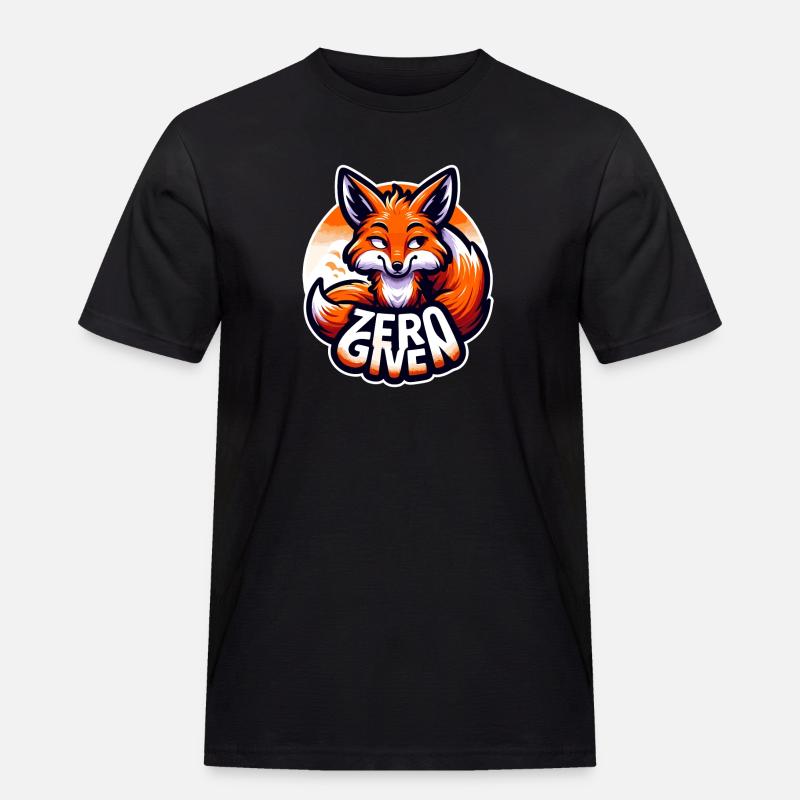 Zero Given - Fox Illustration - Men's Workwear T-Shirt - black