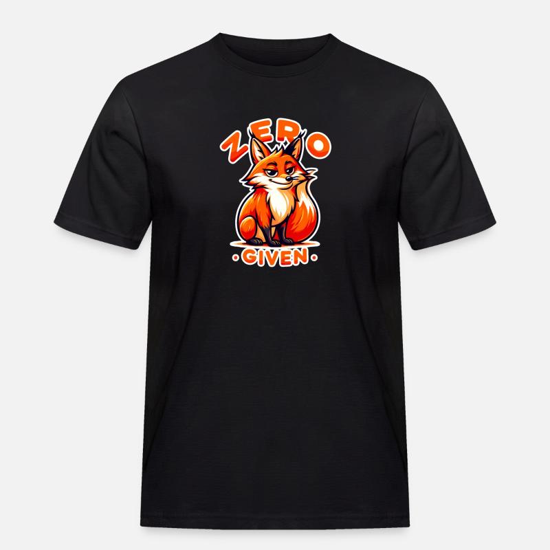 Zero Given - Fuchs Illustration - Männer Workwear T-Shirt - Schwarz