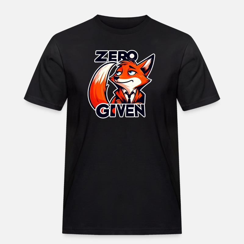 Zero Given - Fox Illustration - Men's Workwear T-Shirt - black