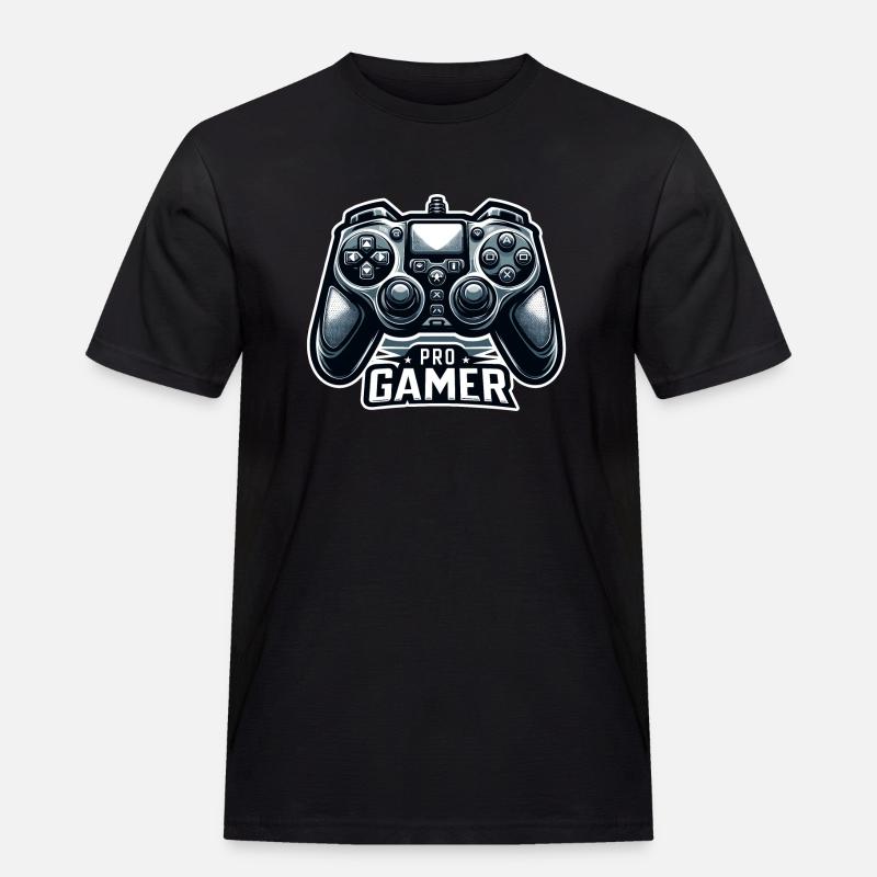 Pro Gamer - Controller Illustration - Männer Workwear T-Shirt - Schwarz