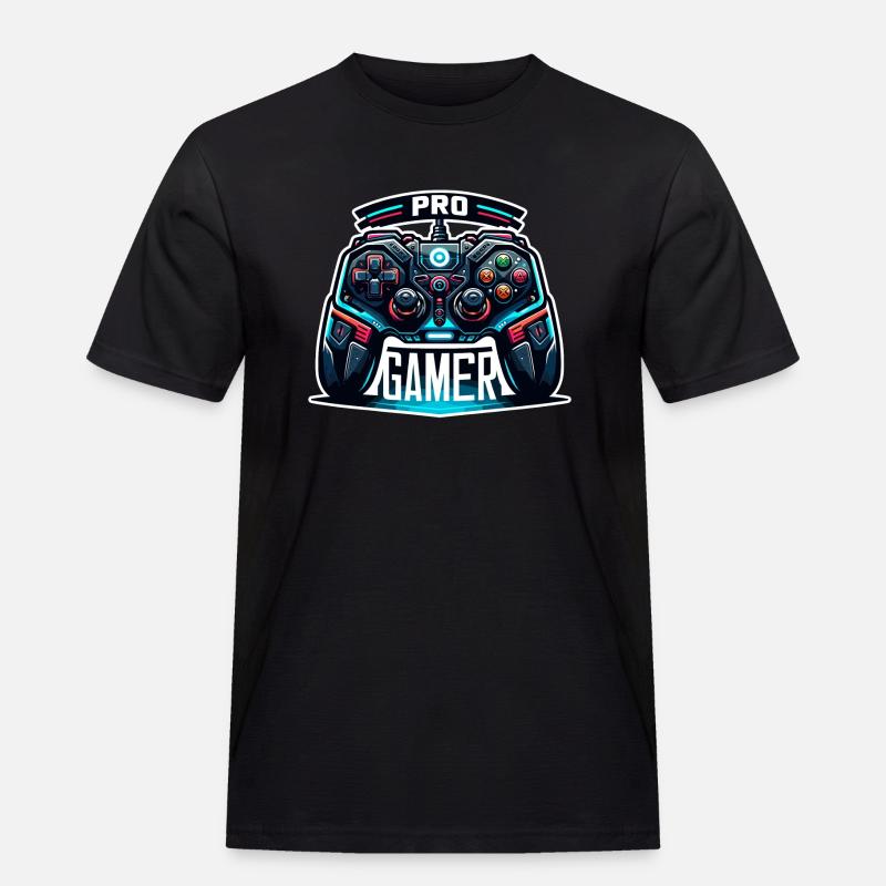 Pro Gamer - Controller Illustration - Männer Workwear T-Shirt - Schwarz
